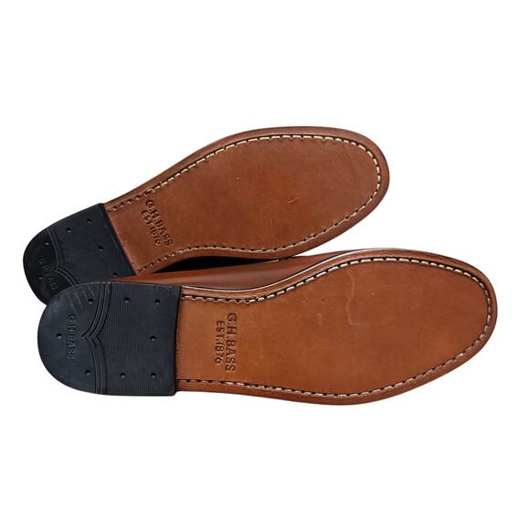 G.H. Bass Whitney Weejuns Cognac Leather Penny Loafers Men’s 9M - Picture 6 of 6